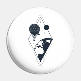 Sky. Earth. Air Balloon Pin