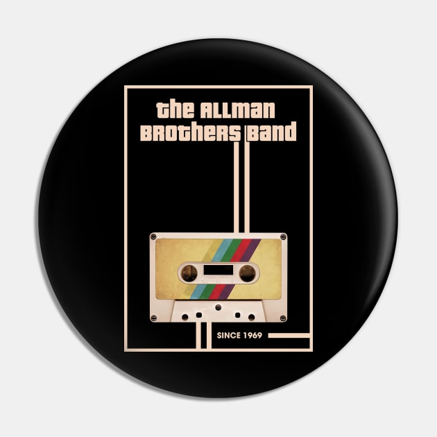 The Allman Brothers Band Music Retro Cassette Tape Pin by Computer Science