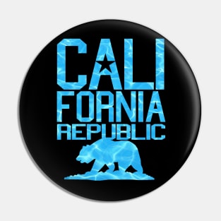 California Republic Bear (ocean version) Pin