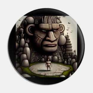 aztek statue-Easter Island-easter island statue-rapa nui-Isla de Pascua Pin