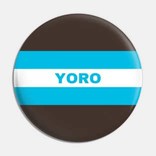 Yoro City in Honduras Flag Colors Pin