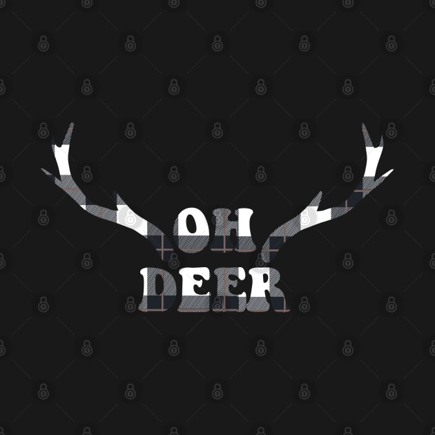 oh deer buffalo plaid by kennaplate