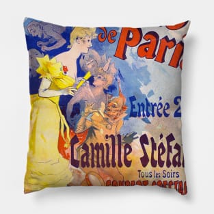 Vintage Advertising Poster  France Casino de Paris Pillow