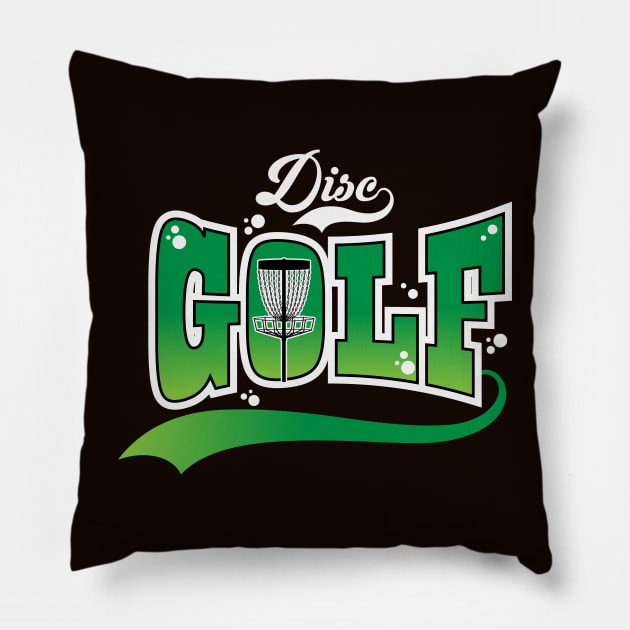 Disc Golf Green Pillow by CTShirts