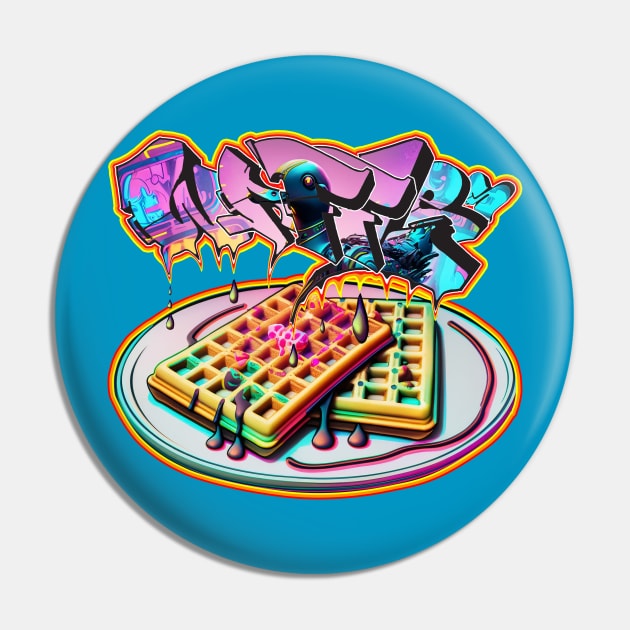 Waffles Pin by Blackreach Studios