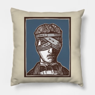 Wrapped Head Engraving Study Pillow