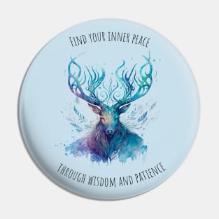 Watercolor Deer | Motivational Quotes | Elk Pin