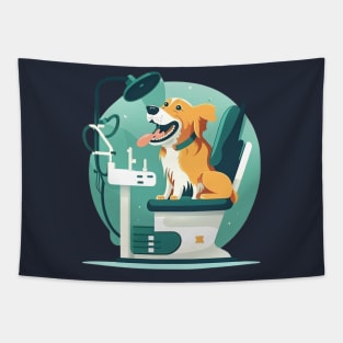 "Funny 'Trust Me I'm a Dogtor' Design" Tapestry