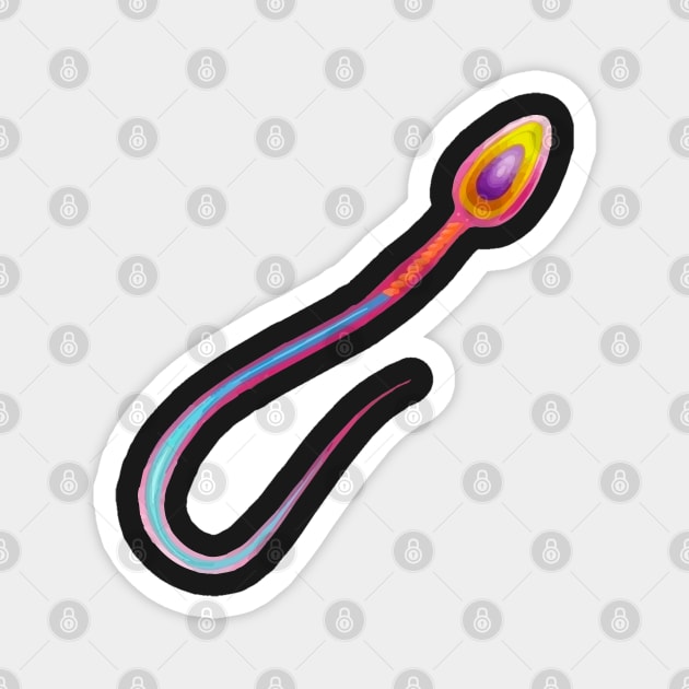 Colourful Human Sperm Microscopic. Magnet by labstud