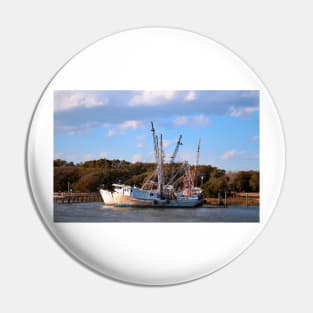 Old Fishing Boats Pin