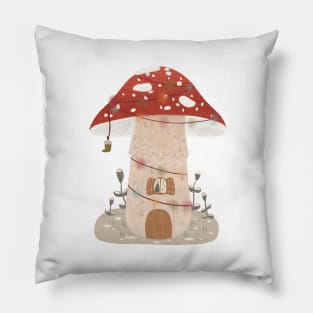 Mushroom house Pillow