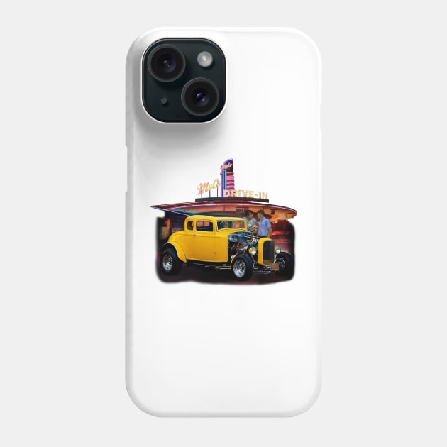 Funny American Graffiti  Racing Car Phone Case by tinastore