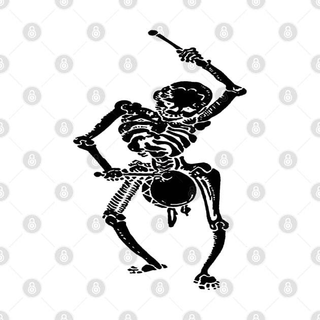 Civil War Federal Drummer Boy Skeleton In Black by taiche