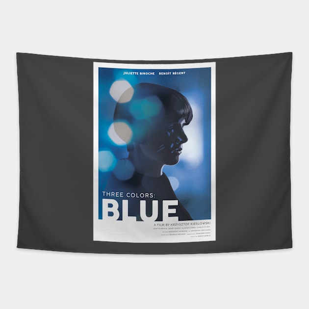 Three Colors: Blue - alternative movie poster - Juliette Binoche - Krzysztof Kieslowski Tapestry by chrisayerscreative