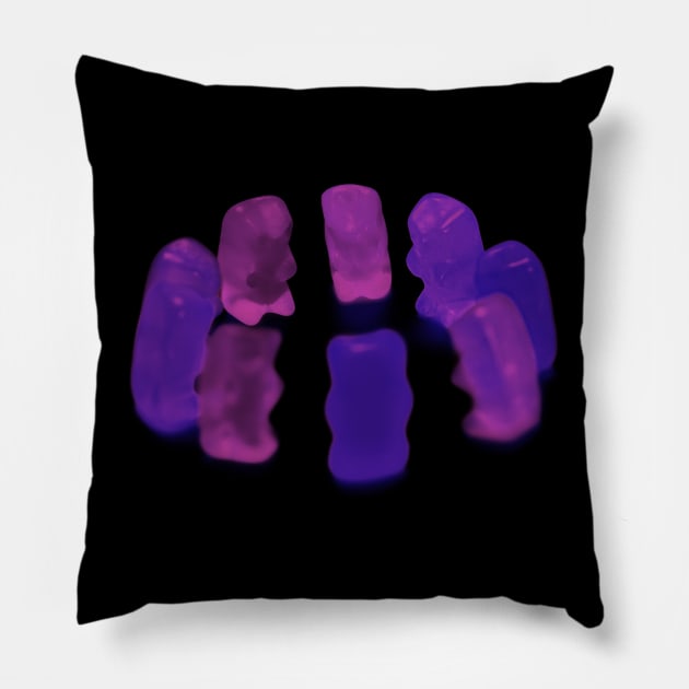 gummy bear circle Pillow by MGuyerArt