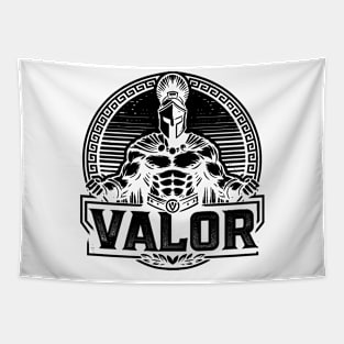 Gladiator Valor Two - Black Design Tapestry