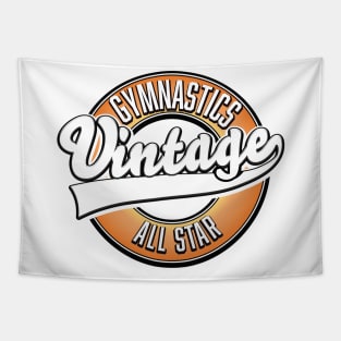 Gymnastics vintage all star logo Tapestry