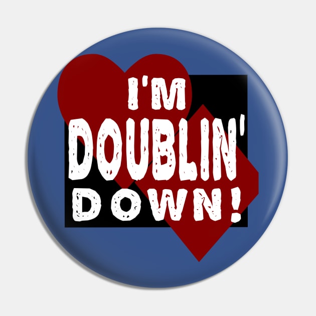 Double Down Domino Pin by Damsels of Dorkington