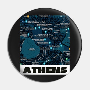Athens Acropolis map Pin