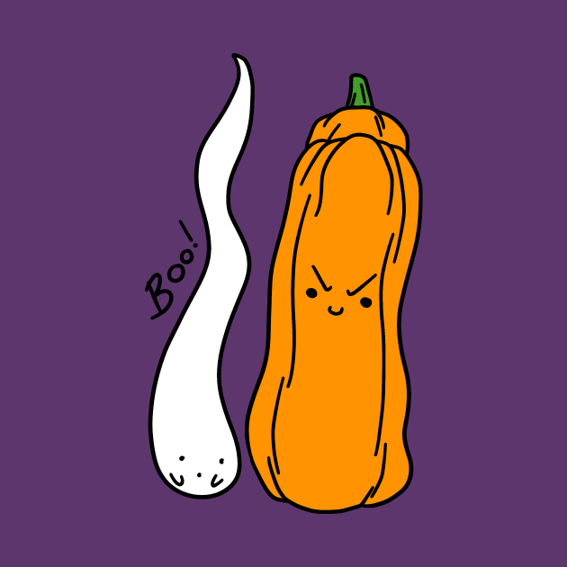 Long Ghost and Long Pumpkin by saradaboru