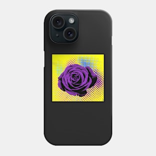 Pop art, rose violet, yellow Phone Case