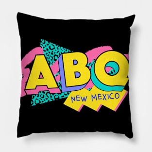 Albuquerque, New Mexico Retro 90s Logo Pillow