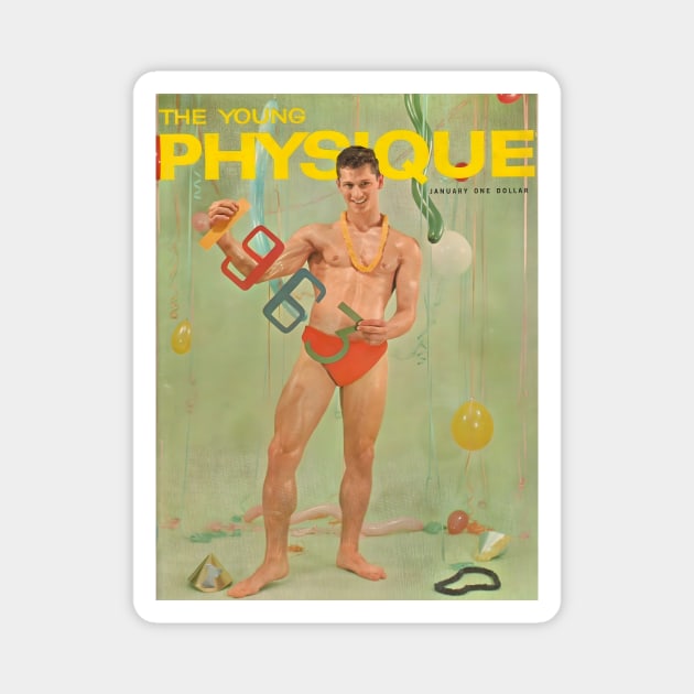 THE YOUNG PHYSIQUE - Vintage Physique Muscle Male Model Magazine Cover Magnet by SNAustralia