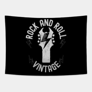 Vintage Rock and Roll Guitar Tapestry