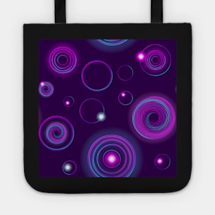 Neon Concentric Circles Tote