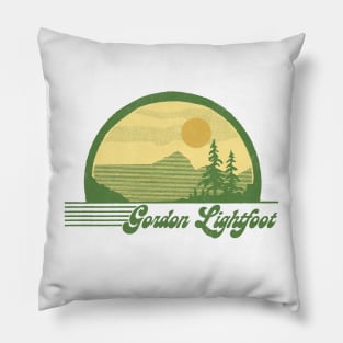 Gordon Lightfoot / Retro Style Country Fan Design Pillow