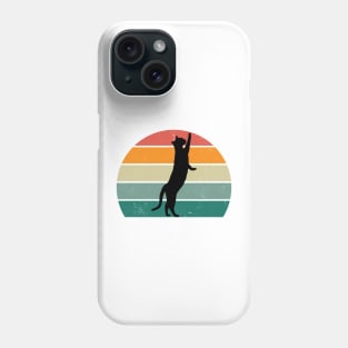 Black Cat Sunset Phone Case