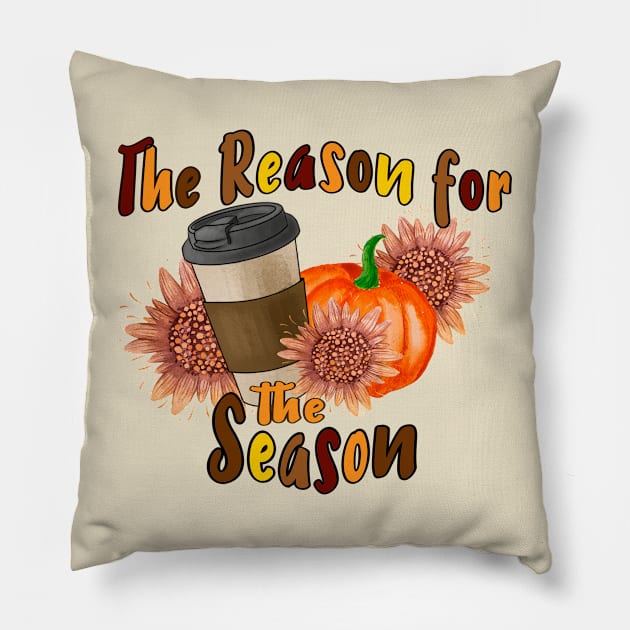 pumpkin spice Pillow by theerraticmind