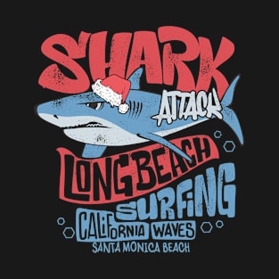 Shark attack long beach surfing T-Shirt