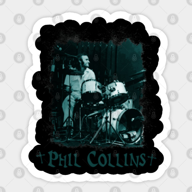 Phil Collins-blue poster style - Musician - Sticker