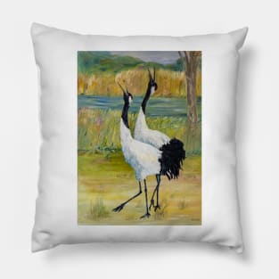 Fall. Cranes Pillow