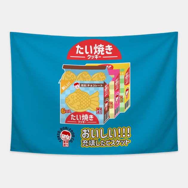 Taiyaki Cookie Box Tapestry by tokyodori