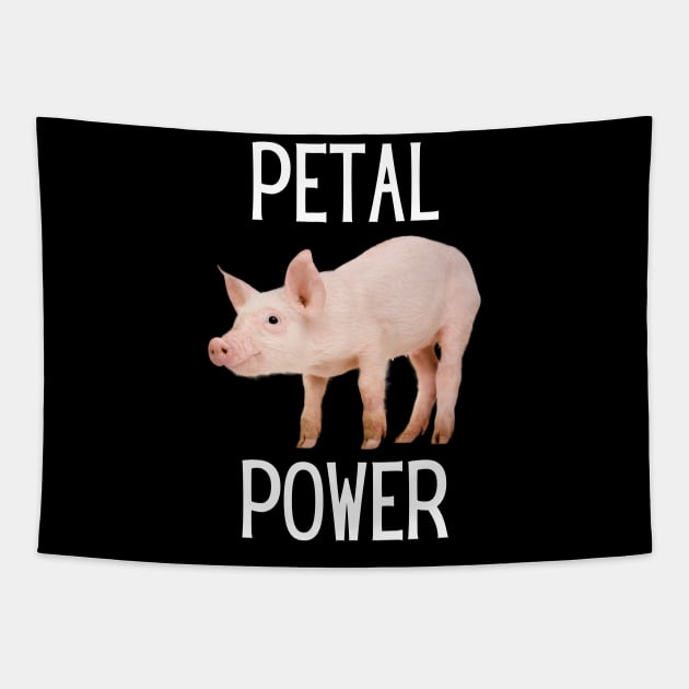 Petal Power Kirk’s Pig (White) Tapestry by AnnttMnd