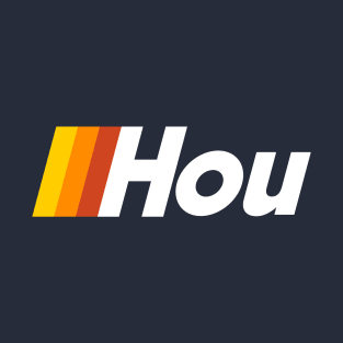 Hou, Retro Gradient - Navy T-Shirt