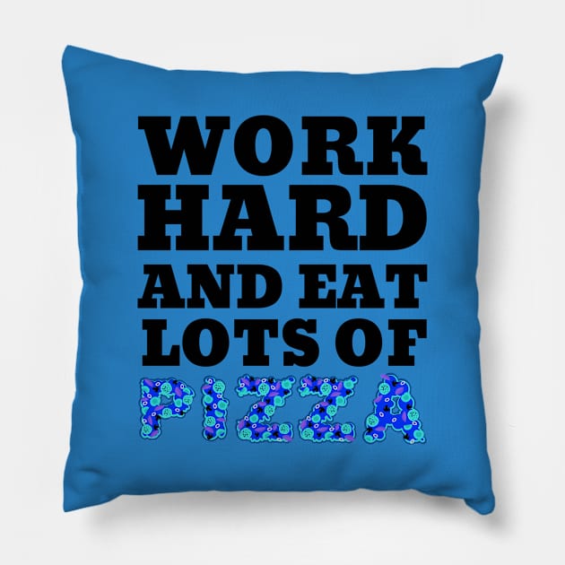 Pizza Food Weekend Design Pillow by Lin Watchorn 