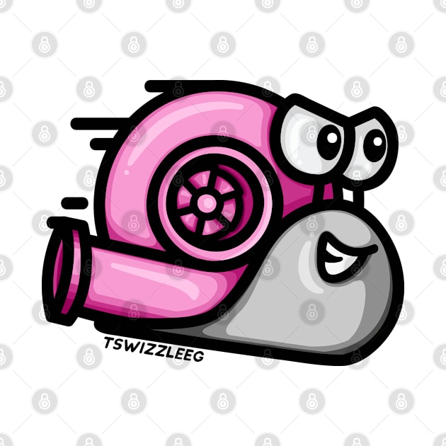 Turbo Snail - Gray/Pink by hoddynoddy