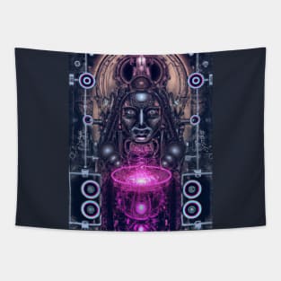 Trippy DMT God Head Tapestry