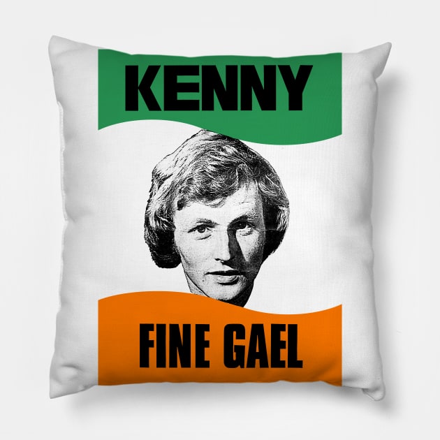 Enda Kenny / Fine Gael Retro Election Poster Pillow by feck!