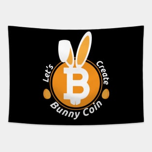 Bitcoin Bunny Coin Funny Easter Egg Cryptocurrency Tapestry