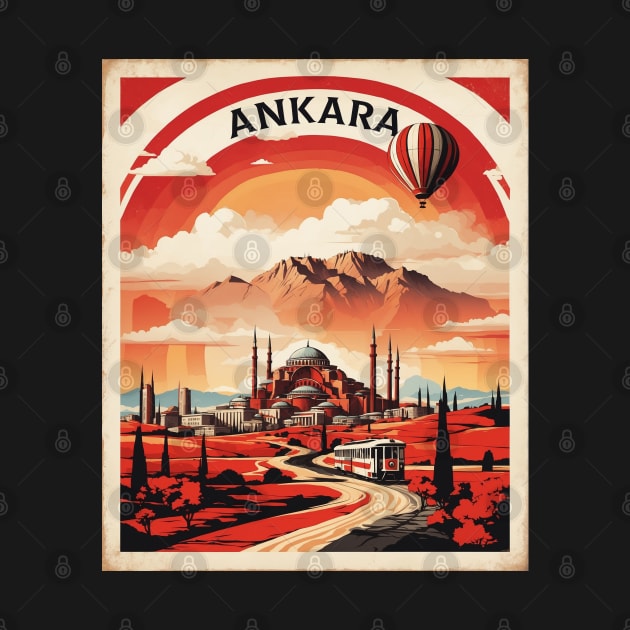 Ankara Turkey Vintage Retro Travel Tourism by TravelersGems