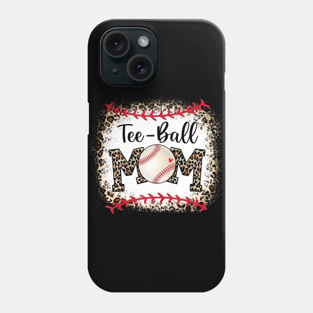 Ball Mom Mother's Day Tee Teeball Mom Leopard Funny Shirt Phone Case by WoowyStore