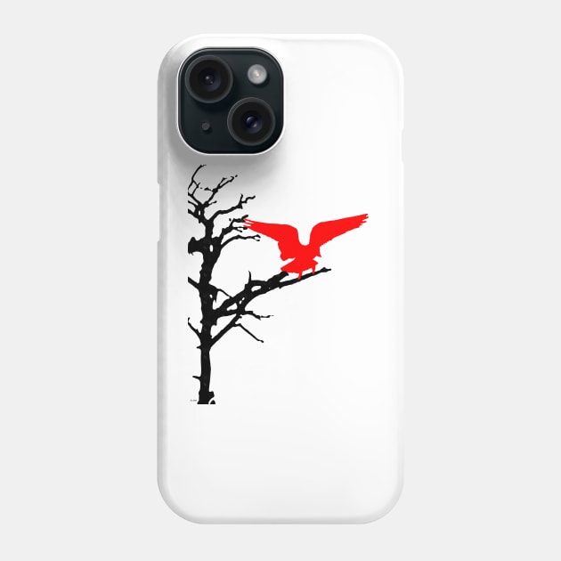 Red Bird Flying Phone Case by danieljanda