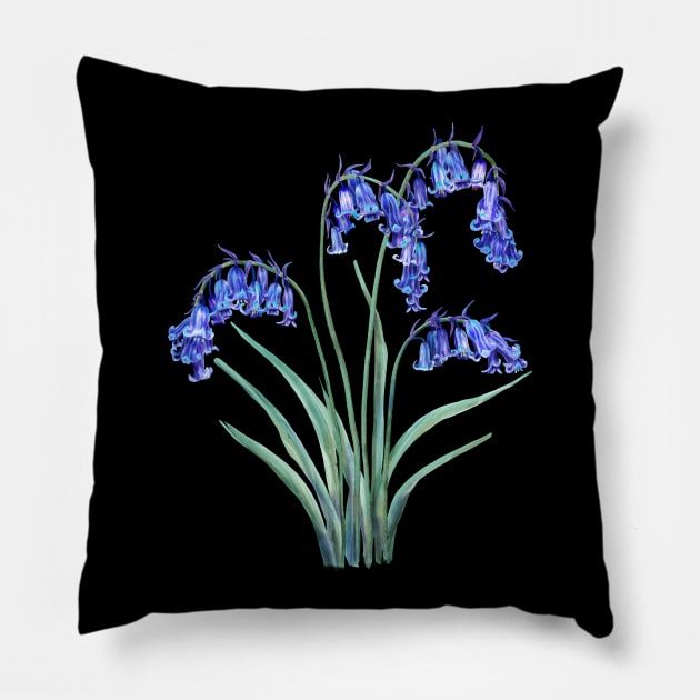 English Bluebell Pillow by Sitenkova