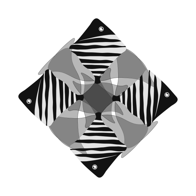 Black white rhombus by Gerchek