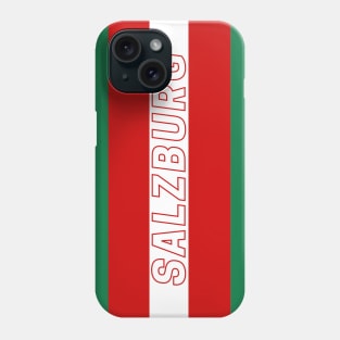 Salzburg City in Austria Flag Colors Stripes Phone Case