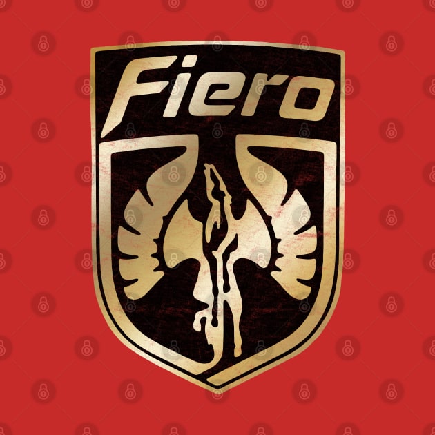 Gold Pontiac Fiero Logo by Turboglyde